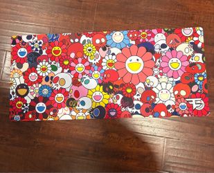 Faze x Takashi Murakami Kaikai Kiki Mouse Pad 2XL Color Red JAPAN USED