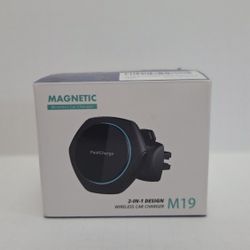 Magnetic Wireless Car Charger FastCharge M19 2-in-1 Design for iPhone 12-15