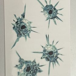 Bullet Hole Stickers For A Window 
