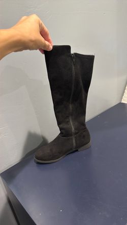 Suede boots size 3 kids black