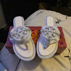 New Tory Burch Sandals Size 8 White