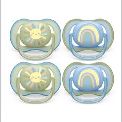 Philips Avent Ultra Air Pacifier - 4 X Light, Breathable Baby Pacifiers 0-6