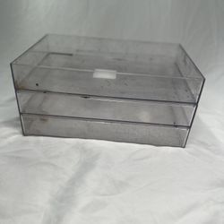 3 Clear Acrylic stackable Storage 