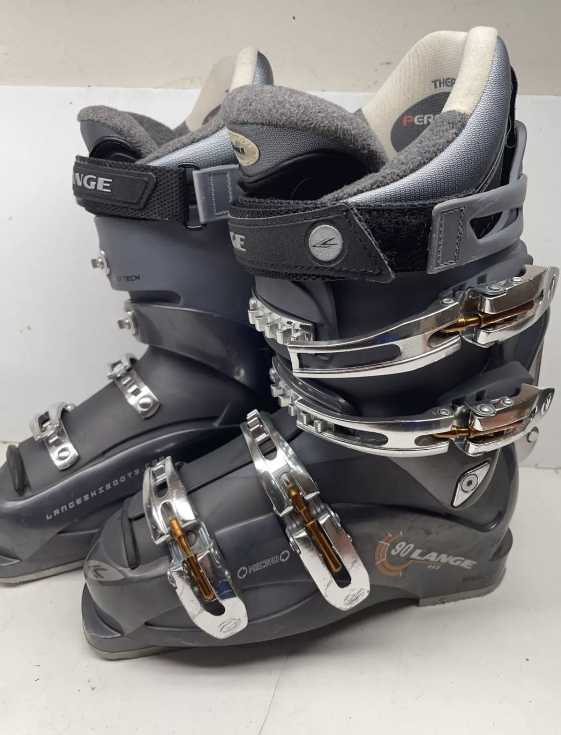 Lange 90 RRS Ski Boots Size 23.0-23.5 Good Condition