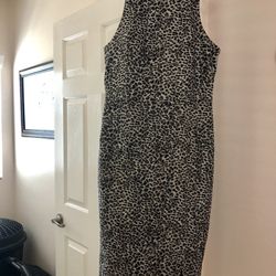 Banana Republic dress, leopard print