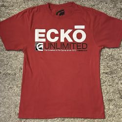 Ecko Unlimited Men’s S Red Crew Neck Graphic Logo Short Sleeve Classic T-Shirt