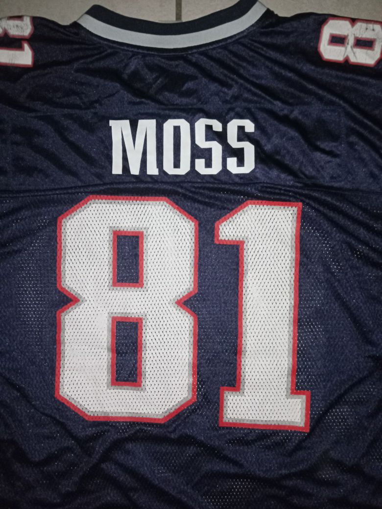 NFL Football Jersey #81 Moss New England Patriots