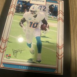 Tyreek Hill Signed Plaque