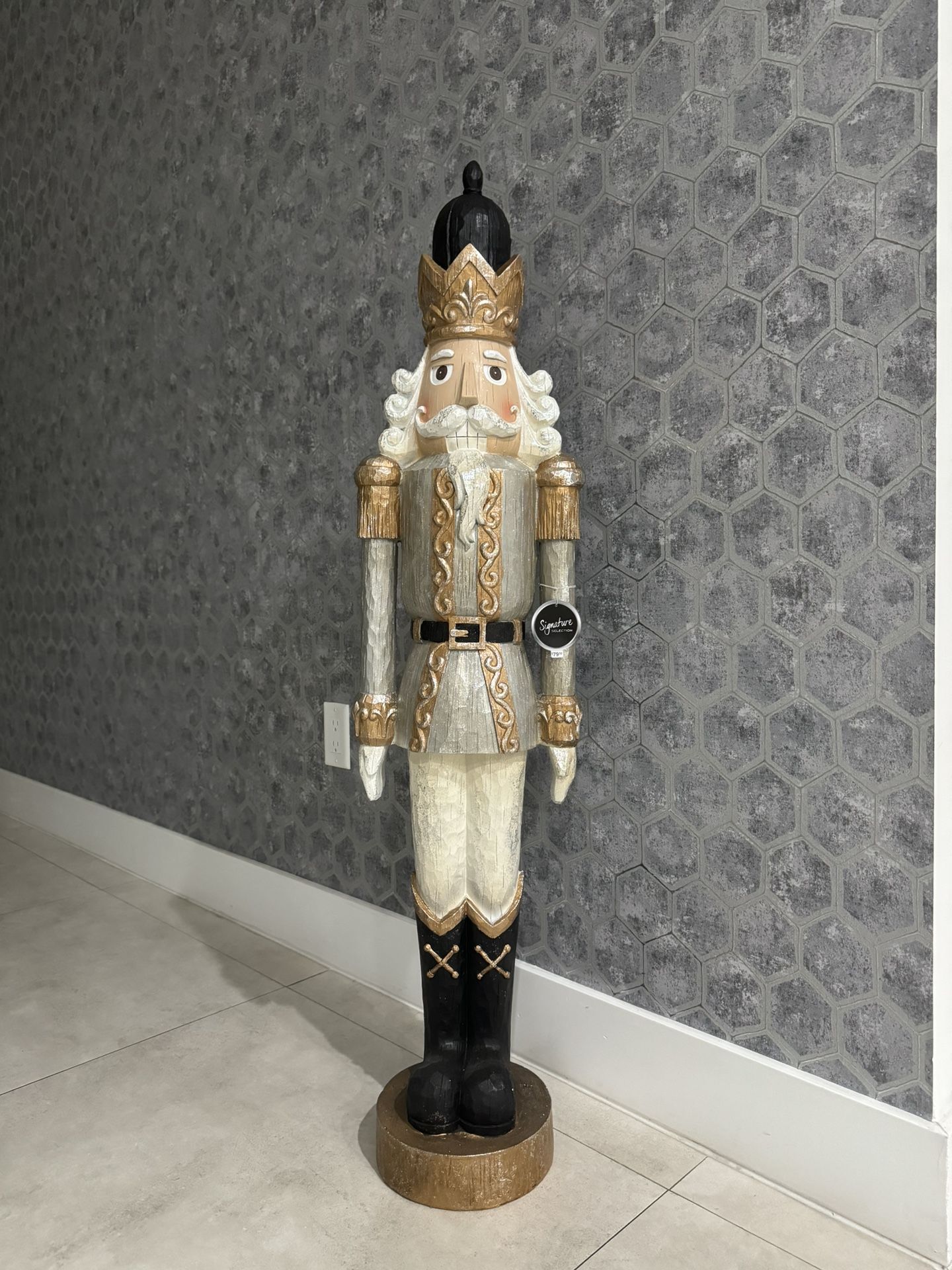 CVS Black Silver Gold Christmas Nutcracker King/Soldier (48 Inch)