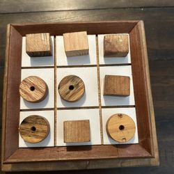 Wooden Tic- Tac- Toe Game