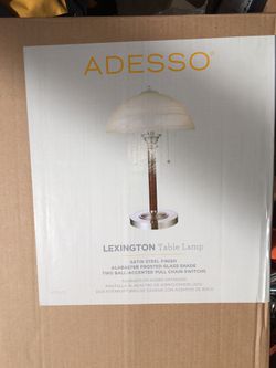 Adesso Lexington 22.5 in. Dark Walnut Table Lamp
