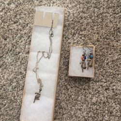 Handmade Toucan Earrings & Necklace