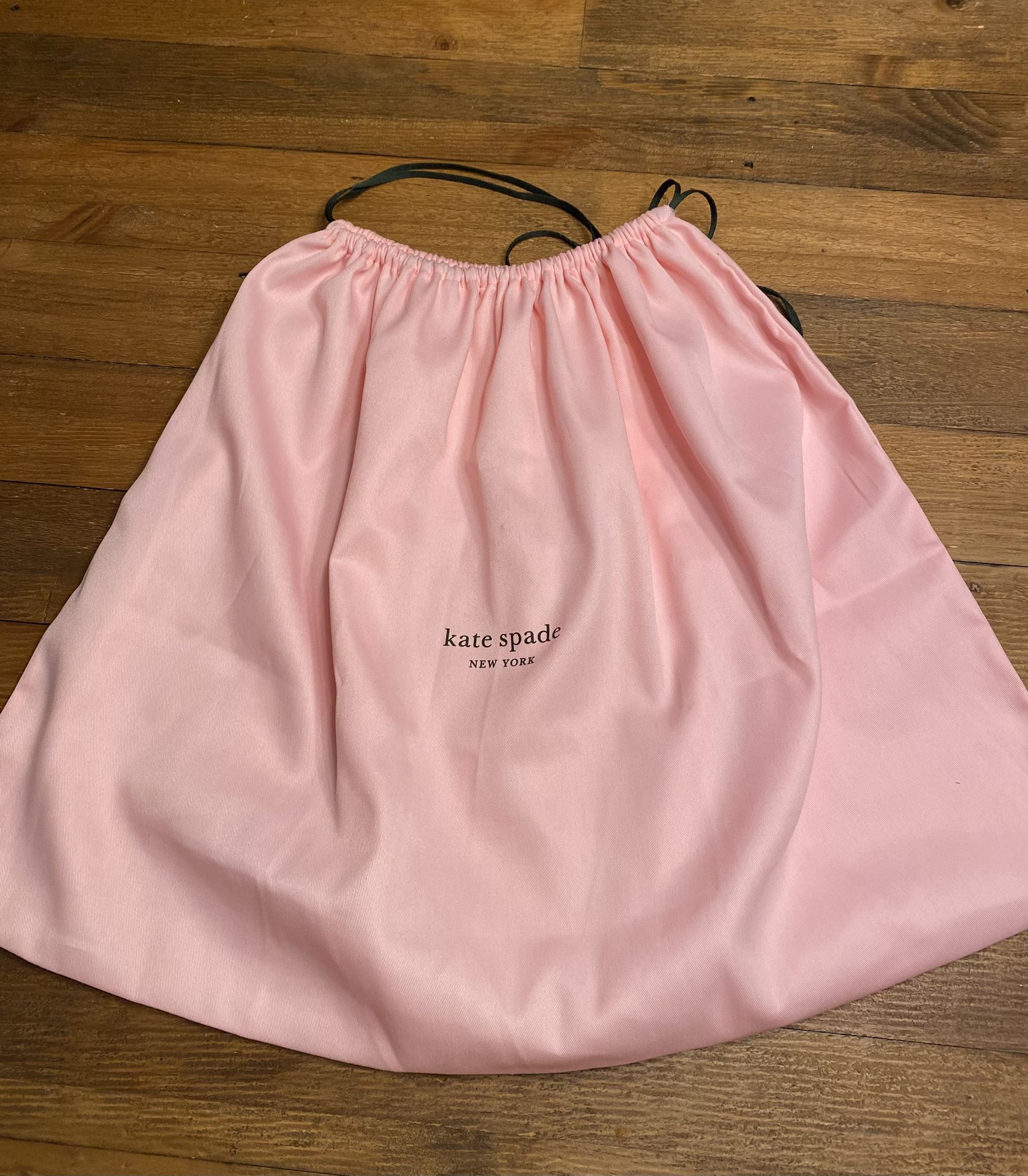 Kate Spade large dust bag drawstring gift bag pink black approx 19x27