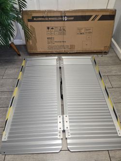 3 FT Portable Wheelchair Ramp for Doorways, Non-Slip Aluminum