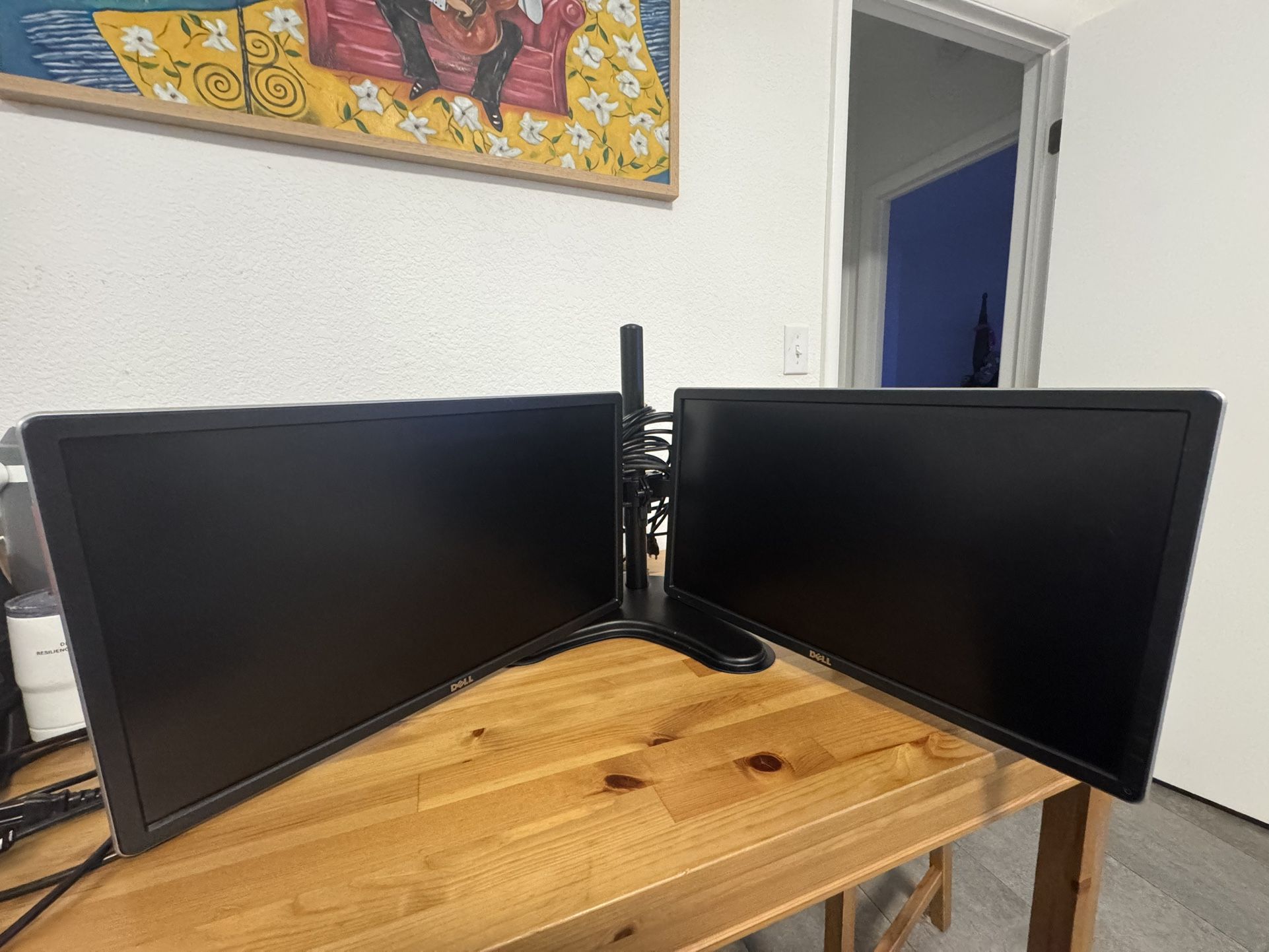 Two Dell P2314H 23-Inch LED Monitor Full HD 1080p 