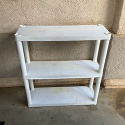 White Plastic 3-Tier Storage Shelf