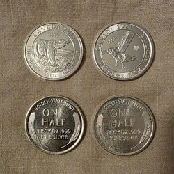 1/2 Oz Silver Rounds