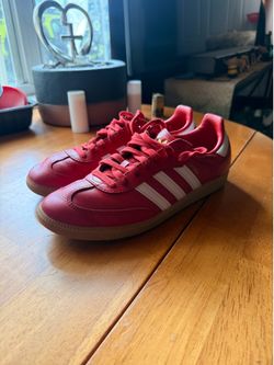 Adidas Red & white Samba SIZE 9.5