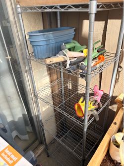 Small metal shelf