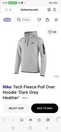 Nike Tech Fleece Pullover Hoodie Dark Grey Heather