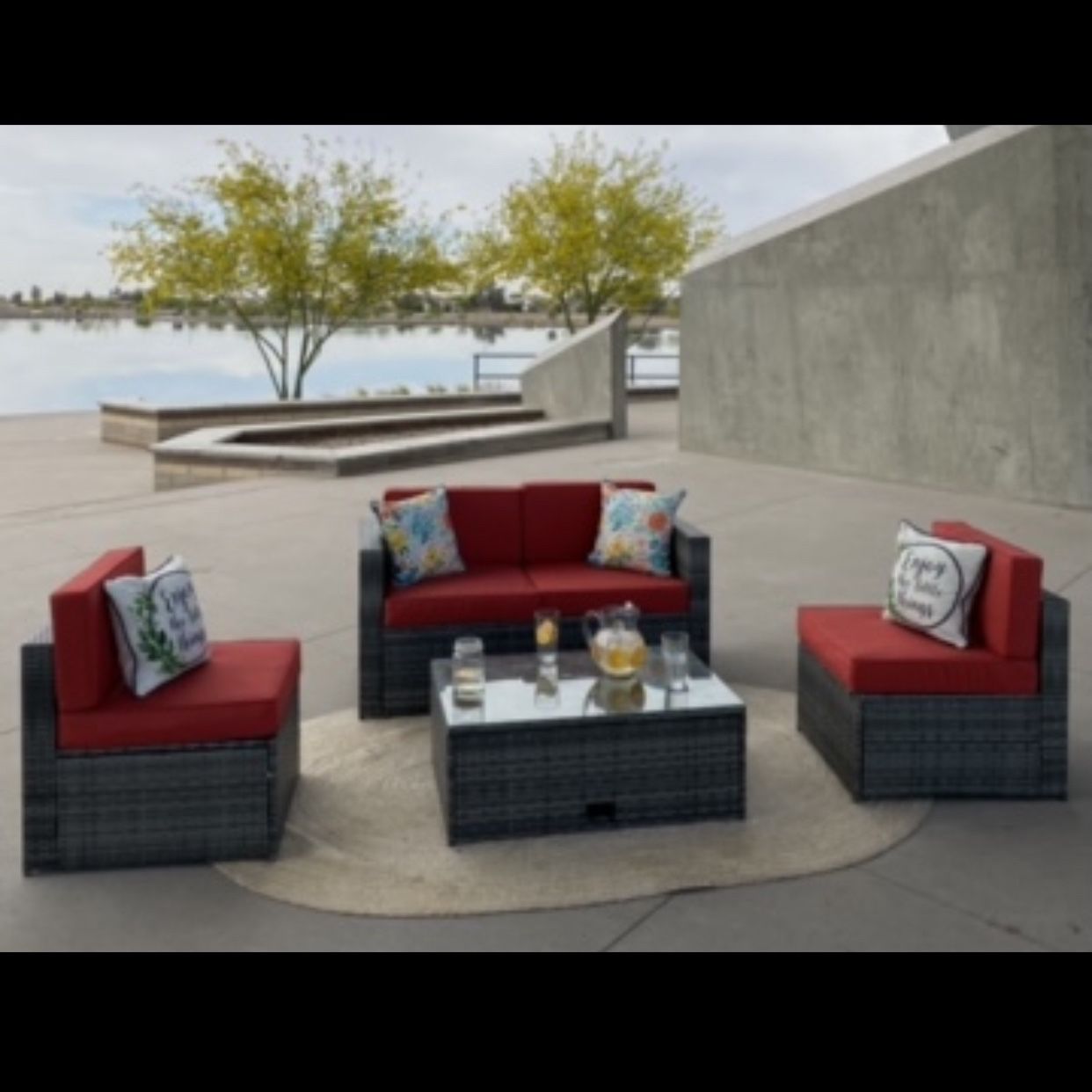 Patio set, outdoor patio sectional, conversation set, Patio Furnitur, 