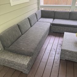 Used Outdoor Patio Furniture Sectional With Table