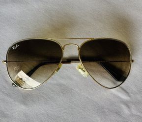 Women’s Ray Ban Sunglasses 135mm Gold Frame And Brown Lens