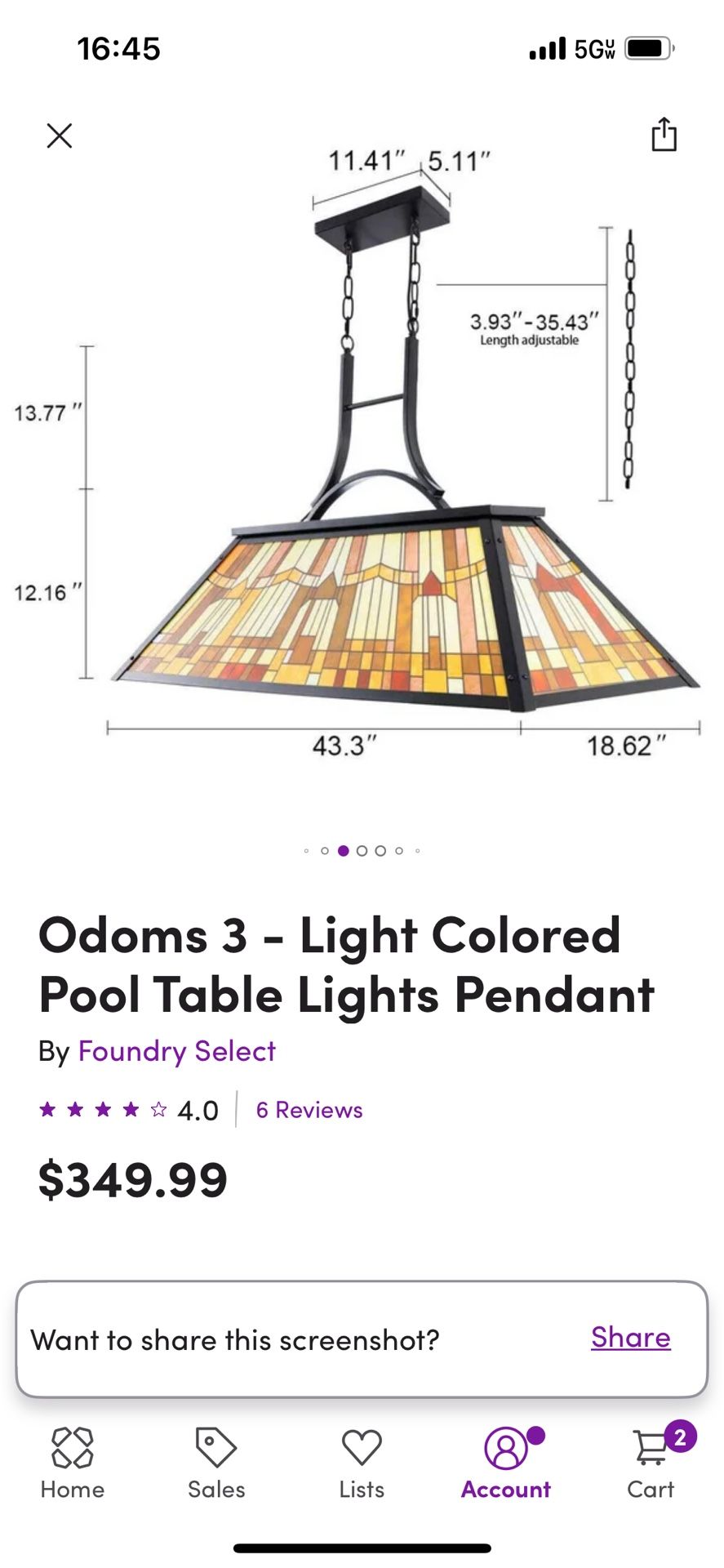 Pool Table Light