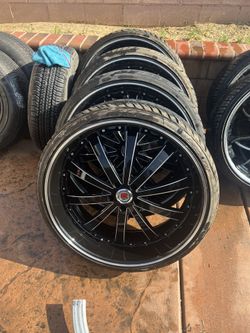 24 Inch Red Sport Wheels 5x139.7