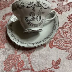 Beautiful Vintage Collectibles Anniversary Cup and Sauce set