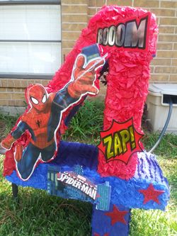 Spiderman piñata grande decorativa