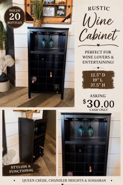 Nice Black Wine Cabinet