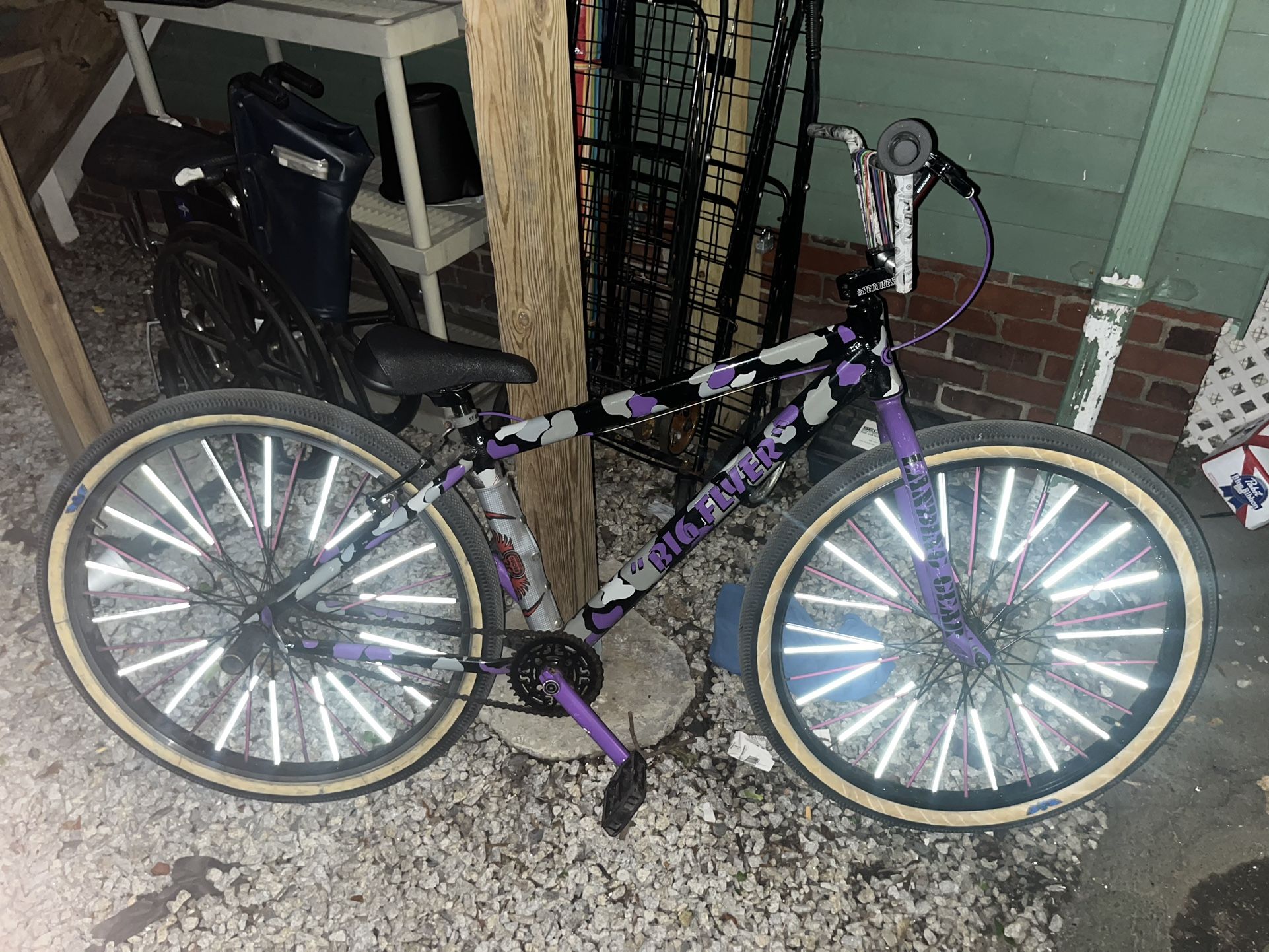 No Trades-Big Flyer Purple Camo-Money Lynch Handle Bars- Not Looking For Trades