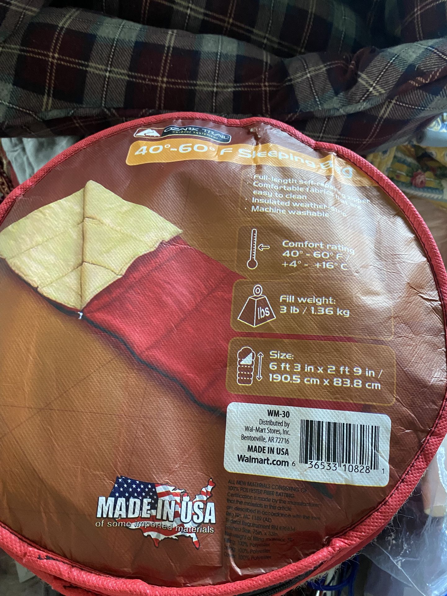 Red sleeping bag