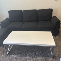 For sale asap!!! #Gray #Couch With #Ottoman $350 OBO #White #Coffee #Table $75 OBO  Must Pick Up In Humble Area!!