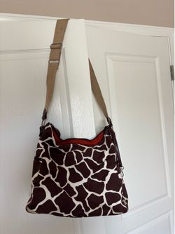 TERMINÉ OiOi Australia Giraffe Print Baby Diaper Bag Unisex Brown/White