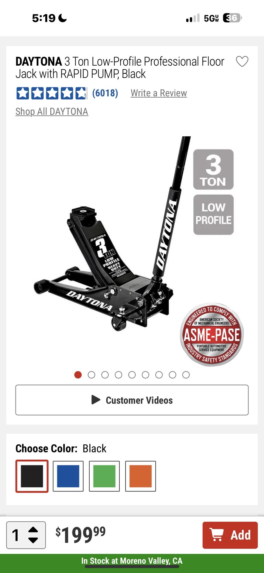 Floor Jack And Jack Stands.