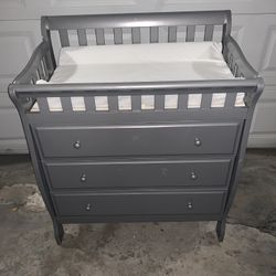 3 Drawer Grey Nursery Changing Table