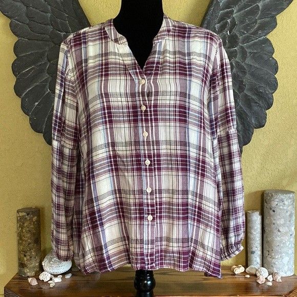 Style & Co Plaid Button Down Shirt