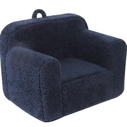 Dark Blue Toddler Sherpa Chair
