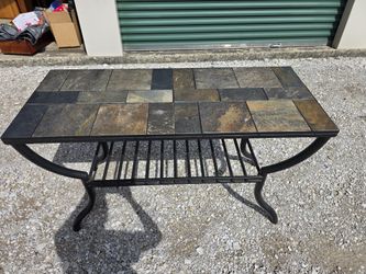 Slate Tile Outdoor Console Table ā Perfect for BBQ / Patio Grill Prep