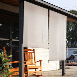 Outdoor Roller Shade - Solar Fabric - 8x8 Feet - Open Box
