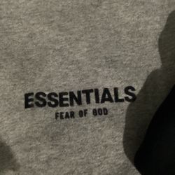 black And Grey Essentials Hoodies