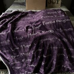 Plush Oversized Blanket Color Purple 
