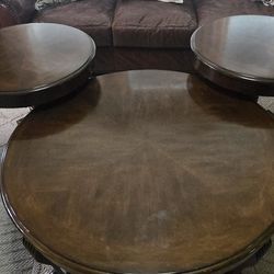 Round Coffee Table & End Tables