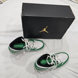 Air Jordan 1 Mid Size 7 Lucky Green/Black-White