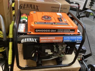 Genmax Dual Combo Gas Power 4000 Watts Generator/ 2200 PSI Pressure Washer $550