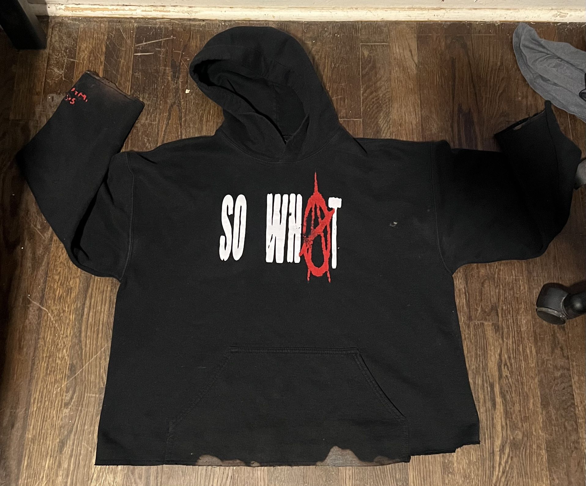 So What Hoodie Distressed