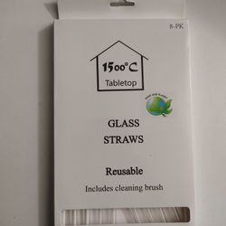 Reusable Glass Straws For Sale (8 Pack)