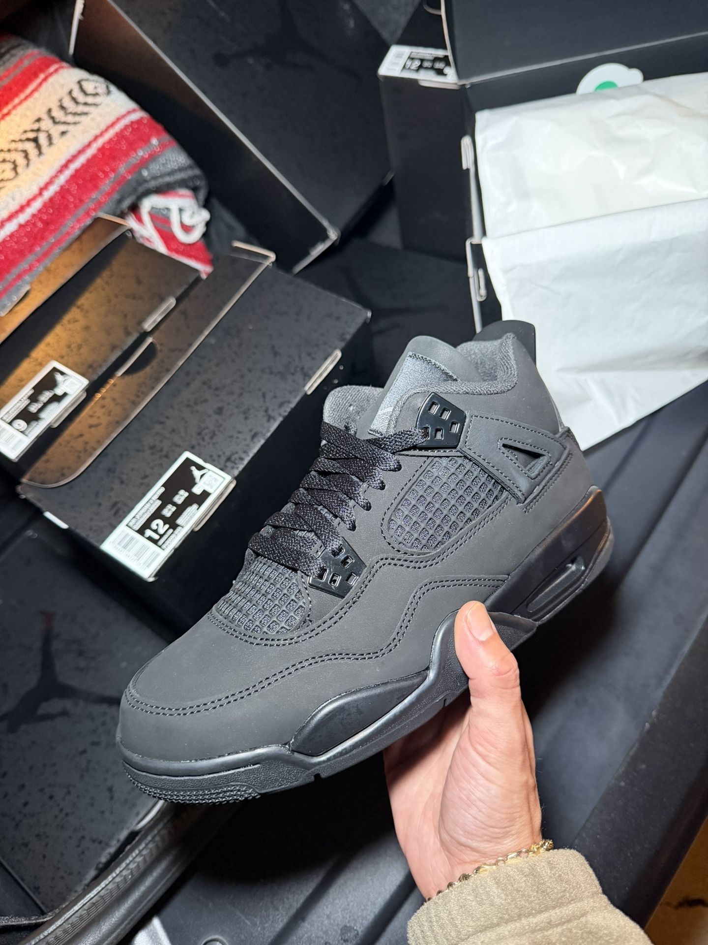 AIR JORDAN RETRO 4 BLACK CAT MENS SIZE 9 / 9.5 / 10 / 10.5 / 11 / 12 / 13 